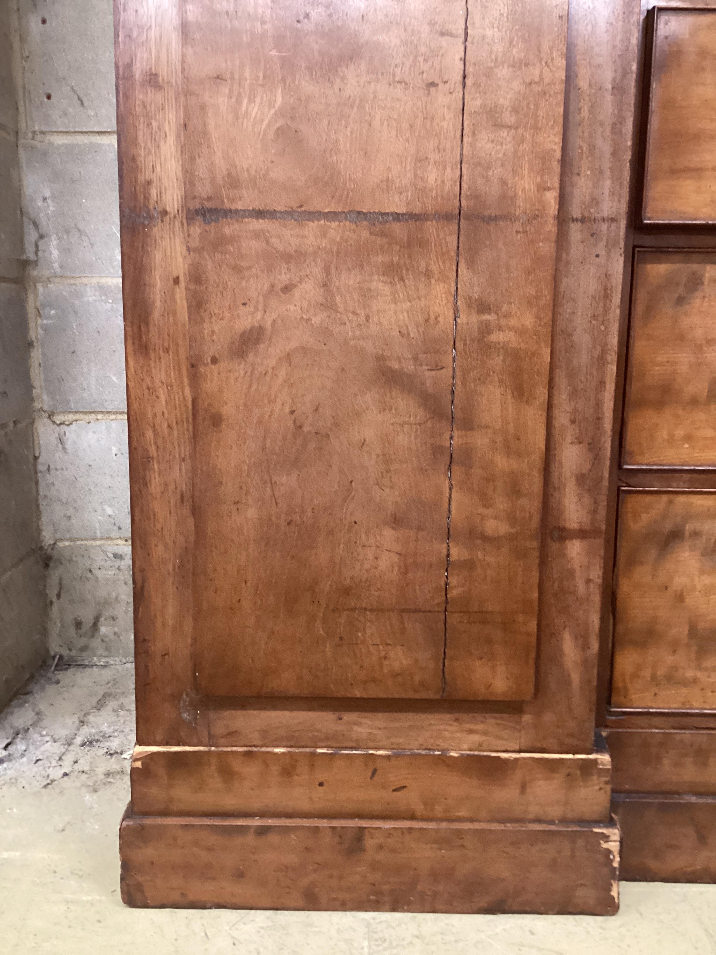 A Victorian mahogany Beaconsfield wardrobe, width 230cm, depth 66cm, height 226cm